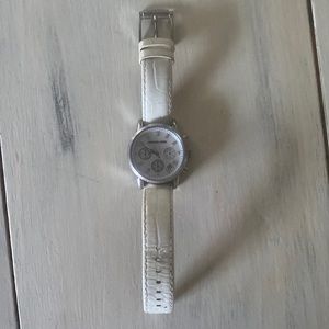 White Leather Michael Kors Watch